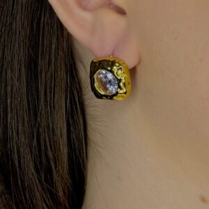 GOLD WITH DIAMOND EARRINGS