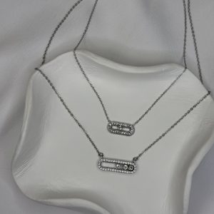 SILVER OVAL NECKLACES