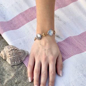 ΒΡΑΧΙΟΛΙ ΑΣΗΜΟΧΡΥΣΟ ΚΟΧΥΛΙΑ🐚✨